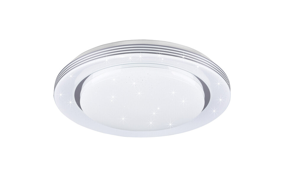 HLW LED LED Ceiling Light - Ceiling Lighting - Trion Atras - 22.5W - Adjustable Color - Remote Control - Dimmable - Star Light - Round - Matte White - Plastic