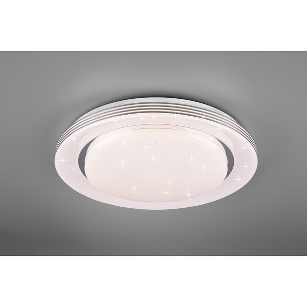 HLW LED LED Plafondlamp - Plafondverlichting - Trion Atras - 22.5W - Aanpasbare Kleur - Afstandsbediening - Dimbaar - Sterlicht - Rond - Mat Wit - Kunststof HLW LED LED Plafondlamp - Plafondverlichting - Trion Atras - 22.5W - Aanpasbare Kleur - Afstandsbediening - Dimbaar - Sterlicht - Rond - Mat Wit - Kunststof