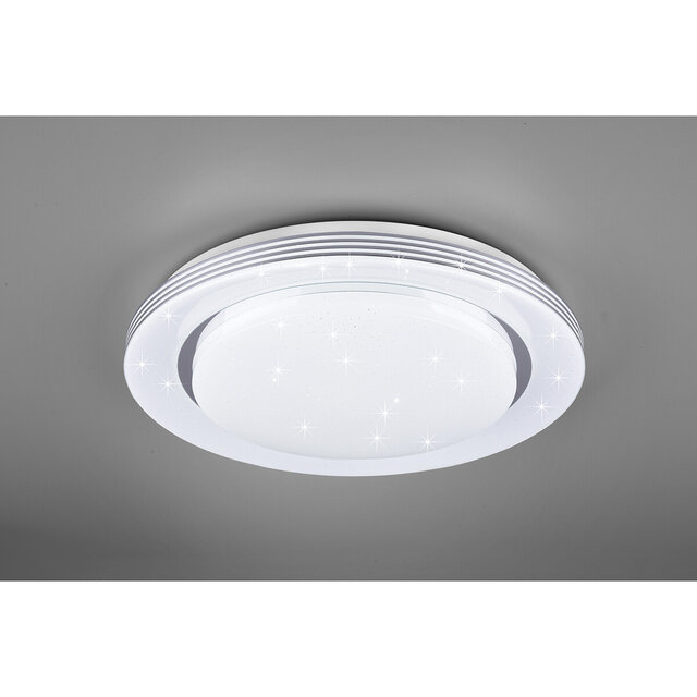 HLW LED LED Plafondlamp - Plafondverlichting - Trion Atras - 22.5W - Aanpasbare Kleur - Afstandsbediening - Dimbaar - Sterlicht - Rond - Mat Wit - Kunststof HLW LED LED Plafondlamp - Plafondverlichting - Trion Atras - 22.5W - Aanpasbare Kleur - Afstandsbediening - Dimbaar - Sterlicht - Rond - Mat Wit - Kunststof