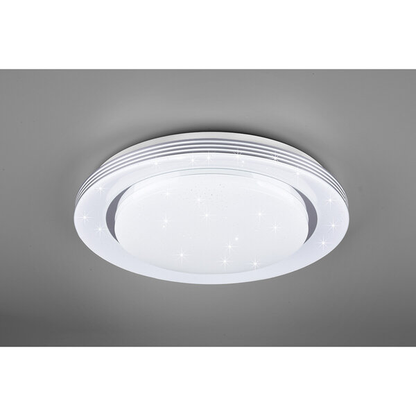 HLW LED LED Plafondlamp - Plafondverlichting - Trion Atras - 22.5W - Aanpasbare Kleur - Afstandsbediening - Dimbaar - Sterlicht - Rond - Mat Wit - Kunststof HLW LED LED Plafondlamp - Plafondverlichting - Trion Atras - 22.5W - Aanpasbare Kleur - Afstandsbediening - Dimbaar - Sterlicht - Rond - Mat Wit - Kunststof