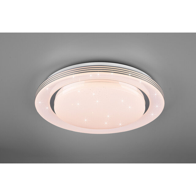 HLW LED LED Plafondlamp - Plafondverlichting - Trion Atras - 22.5W - Aanpasbare Kleur - Afstandsbediening - Dimbaar - Sterlicht - Rond - Mat Wit - Kunststof HLW LED LED Plafondlamp - Plafondverlichting - Trion Atras - 22.5W - Aanpasbare Kleur - Afstandsbediening - Dimbaar - Sterlicht - Rond - Mat Wit - Kunststof