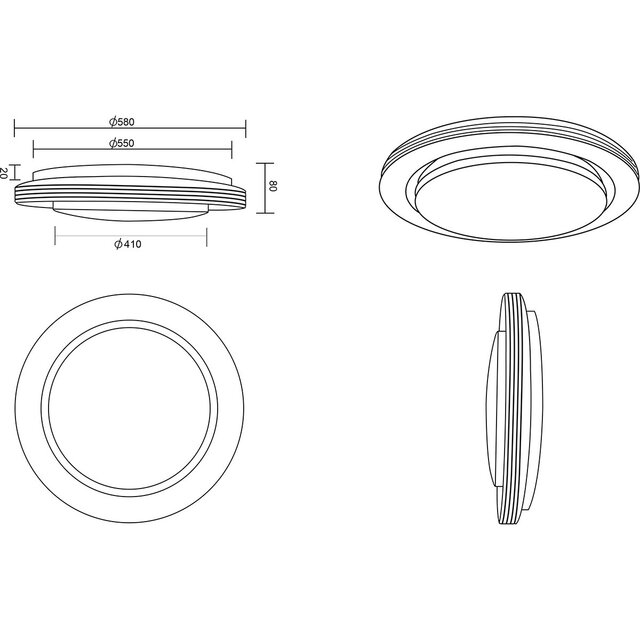 HLW LED LED Plafondlamp - Plafondverlichting - Trion Atras - 22.5W - Aanpasbare Kleur - Afstandsbediening - Dimbaar - Sterlicht - Rond - Mat Wit - Kunststof HLW LED LED Plafondlamp - Plafondverlichting - Trion Atras - 22.5W - Aanpasbare Kleur - Afstandsbediening - Dimbaar - Sterlicht - Rond - Mat Wit - Kunststof