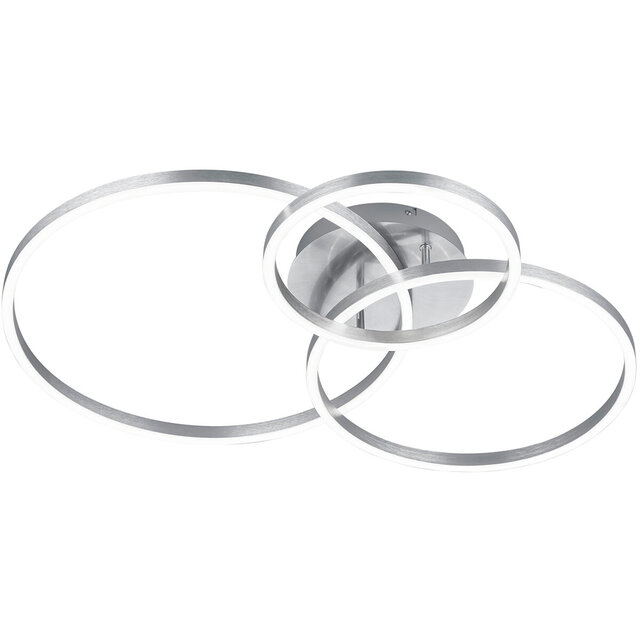 Trion Winton LED plafondlamp mat nikkel 38W dimbaar 3200lm Verlichting per ruimte Trion Winton LED plafondlamp mat nikkel 38W dimbaar 3200lm Verlichting per ruimte