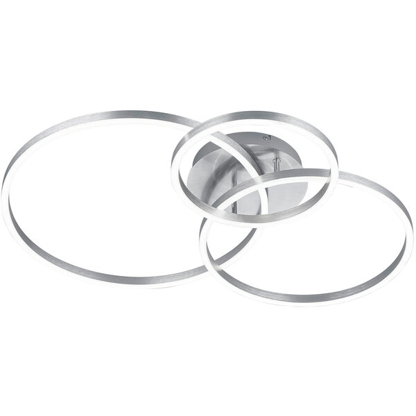 HLW LED LED Plafondlamp - Plafondverlichting - Trion Winton - 28W + 10W - Aanpasbare Kleur - Dimbaar - Rond - Mat Nikkel - Aluminium HLW LED LED Plafondlamp - Plafondverlichting - Trion Winton - 28W + 10W - Aanpasbare Kleur - Dimbaar - Rond - Mat Nikkel - Aluminium