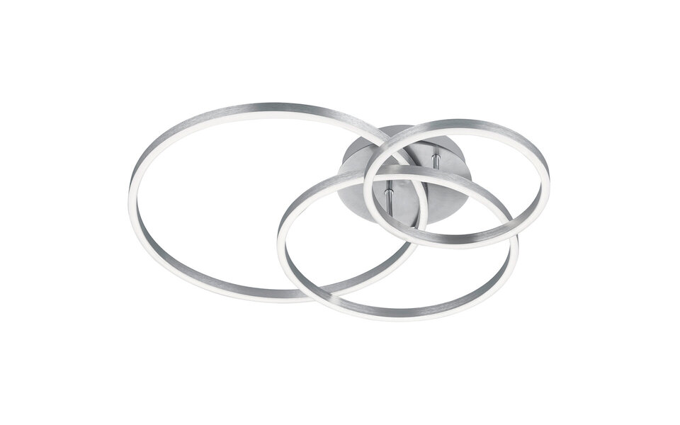 HLW LED LED Plafondlamp - Plafondverlichting - Trion Winton - 28W + 10W - Aanpasbare Kleur - Dimbaar - Rond - Mat Nikkel - Aluminium HLW LED LED Plafondlamp - Plafondverlichting - Trion Winton - 28W + 10W - Aanpasbare Kleur - Dimbaar - Rond - Mat Nikkel - Aluminium