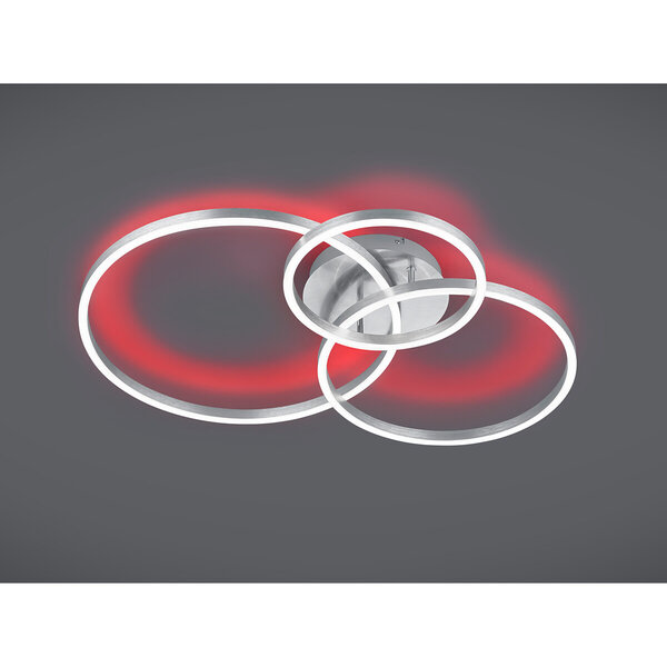 HLW LED LED Plafondlamp - Plafondverlichting - Trion Winton - 28W + 10W - Aanpasbare Kleur - Dimbaar - Rond - Mat Nikkel - Aluminium HLW LED LED Plafondlamp - Plafondverlichting - Trion Winton - 28W + 10W - Aanpasbare Kleur - Dimbaar - Rond - Mat Nikkel - Aluminium