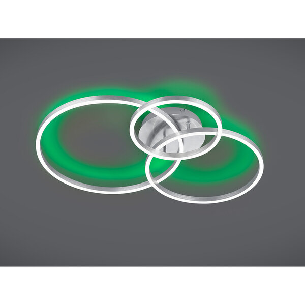 HLW LED LED Plafondlamp - Plafondverlichting - Trion Winton - 28W + 10W - Aanpasbare Kleur - Dimbaar - Rond - Mat Nikkel - Aluminium HLW LED LED Plafondlamp - Plafondverlichting - Trion Winton - 28W + 10W - Aanpasbare Kleur - Dimbaar - Rond - Mat Nikkel - Aluminium