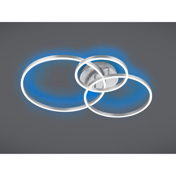 HLW LED LED Plafondlamp - Plafondverlichting - Trion Winton - 28W + 10W - Aanpasbare Kleur - Dimbaar - Rond - Mat Nikkel - Aluminium HLW LED LED Plafondlamp - Plafondverlichting - Trion Winton - 28W + 10W - Aanpasbare Kleur - Dimbaar - Rond - Mat Nikkel - Aluminium