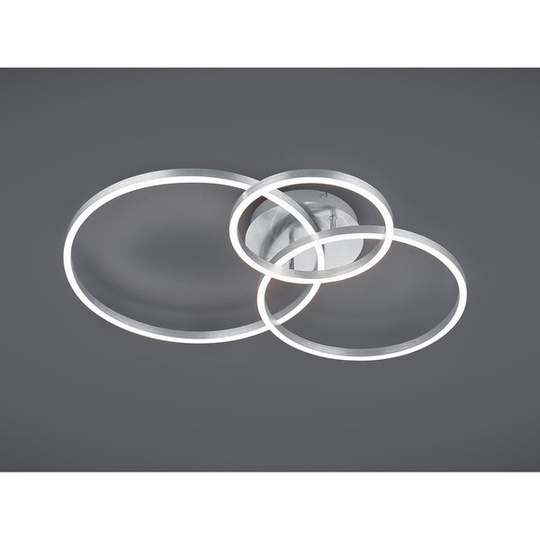 HLW LED LED Plafondlamp - Plafondverlichting - Trion Winton - 28W + 10W - Aanpasbare Kleur - Dimbaar - Rond - Mat Nikkel - Aluminium HLW LED LED Plafondlamp - Plafondverlichting - Trion Winton - 28W + 10W - Aanpasbare Kleur - Dimbaar - Rond - Mat Nikkel - Aluminium