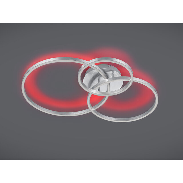 HLW LED LED Plafondlamp - Plafondverlichting - Trion Winton - 28W + 10W - Aanpasbare Kleur - Dimbaar - Rond - Mat Nikkel - Aluminium HLW LED LED Plafondlamp - Plafondverlichting - Trion Winton - 28W + 10W - Aanpasbare Kleur - Dimbaar - Rond - Mat Nikkel - Aluminium