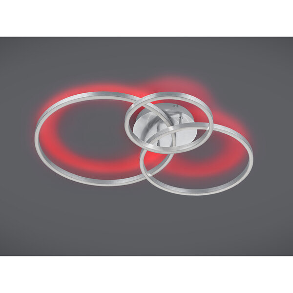 HLW LED LED Plafondlamp - Plafondverlichting - Trion Winton - 28W + 10W - Aanpasbare Kleur - Dimbaar - Rond - Mat Nikkel - Aluminium HLW LED LED Plafondlamp - Plafondverlichting - Trion Winton - 28W + 10W - Aanpasbare Kleur - Dimbaar - Rond - Mat Nikkel - Aluminium