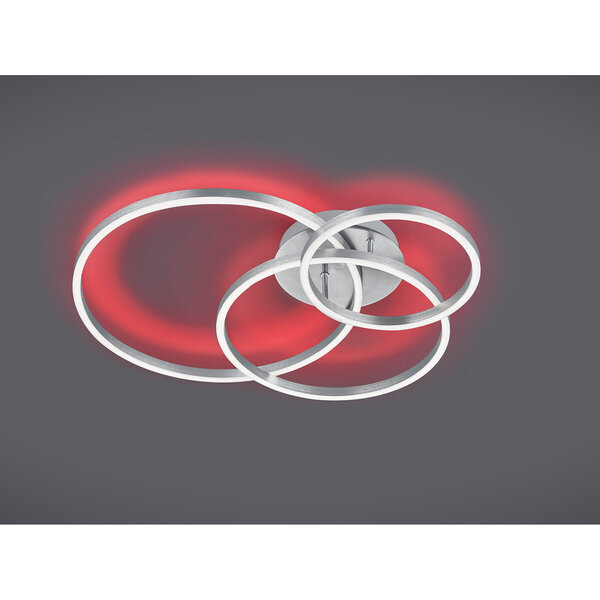 HLW LED LED Plafondlamp - Plafondverlichting - Trion Winton - 28W + 10W - Aanpasbare Kleur - Dimbaar - Rond - Mat Nikkel - Aluminium HLW LED LED Plafondlamp - Plafondverlichting - Trion Winton - 28W + 10W - Aanpasbare Kleur - Dimbaar - Rond - Mat Nikkel - Aluminium