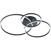 Trion Winton LED plafondlamp mat zwart 3200 lm dimbaar Trion Winton LED plafondlamp mat zwart 3200 lm dimbaar