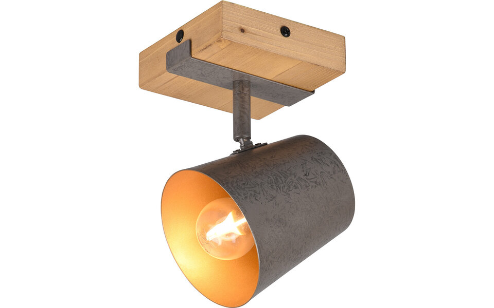 HLW LED LED Wall Spotlight - Trion Bimm - E14 Fitting - 1-light - Round - Antique Nickel - Aluminum