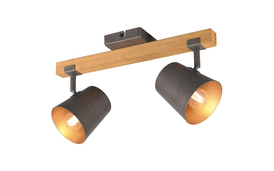 HLW LED LED Ceiling Spotlight - Trion Bimm - E14 Fitting - 2-light - Round - Antique Nickel - Aluminum