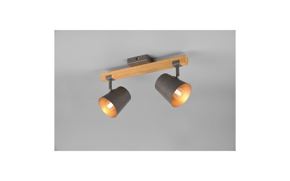 HLW LED LED Ceiling Spotlight - Trion Bimm - E14 Fitting - 2-light - Round - Antique Nickel - Aluminum