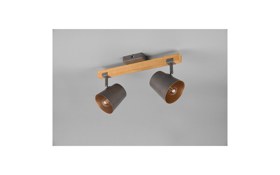 HLW LED LED Ceiling Spotlight - Trion Bimm - E14 Fitting - 2-light - Round - Antique Nickel - Aluminum