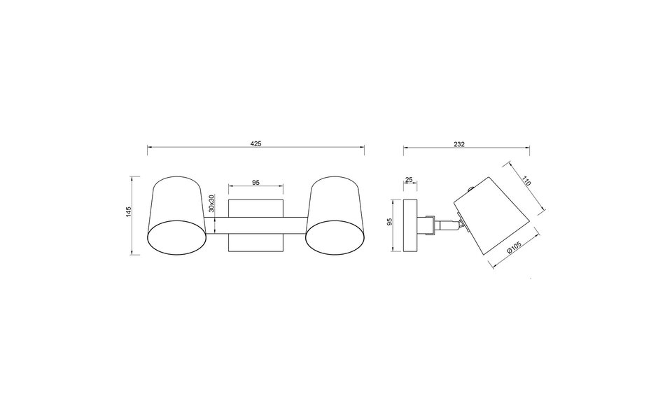 HLW LED LED Plafondspot - Trion Bimm - E14 Fitting - 2-lichts - Rond - Antiek Nikkel - Aluminium