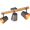 Trion Bimm 3-lichts plafondspot E14 antiek nikkel Trion Bimm 3-lichts plafondspot E14 antiek nikkel
