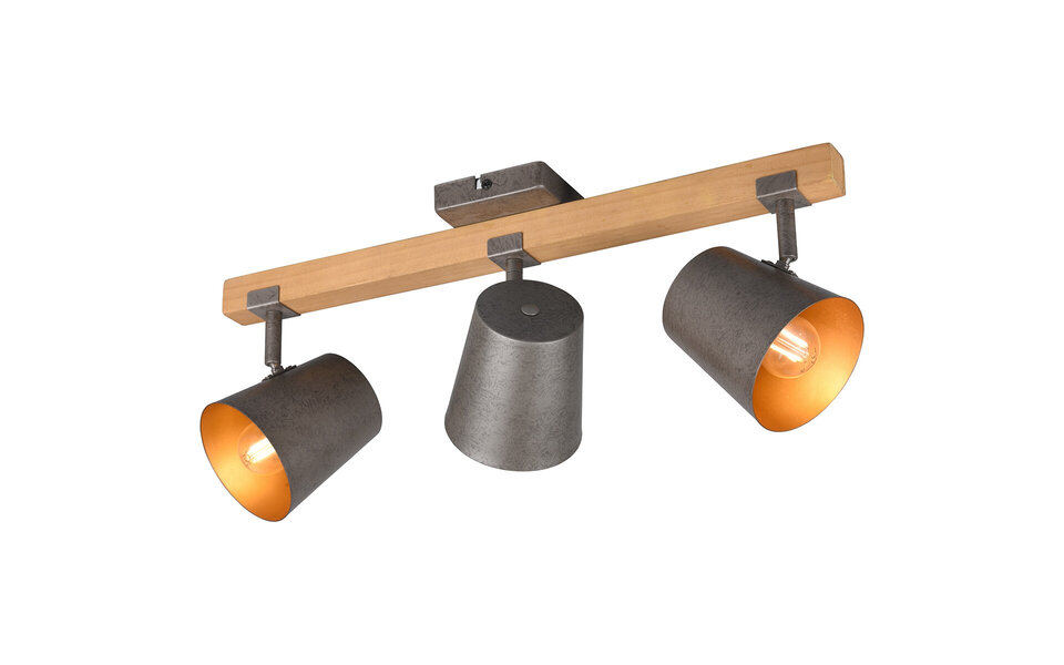 HLW LED LED Ceiling Spotlight - Trion Bimm - E14 Fitting - 3-light - Round - Antique Nickel - Aluminum HLW LED LED Ceiling Spotlight - Trion Bimm - E14 Fitting - 3-light - Round - Antique Nickel - Aluminum