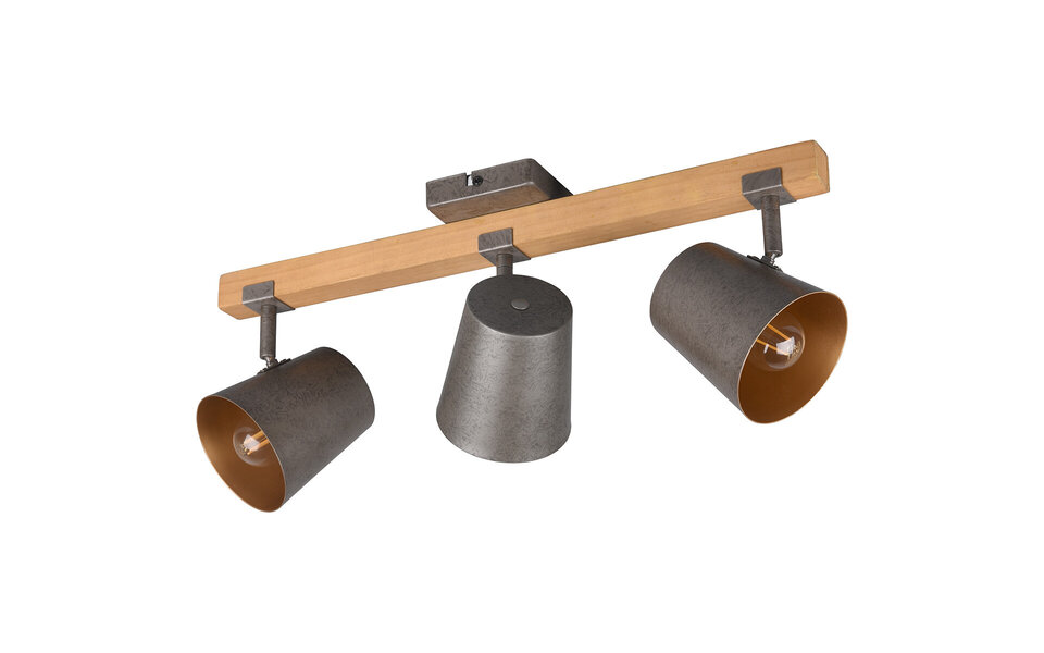 HLW LED LED Plafondspot - Trion Bimm - E14 Fitting - 3-lichts - Rond - Antiek Nikkel - Aluminium