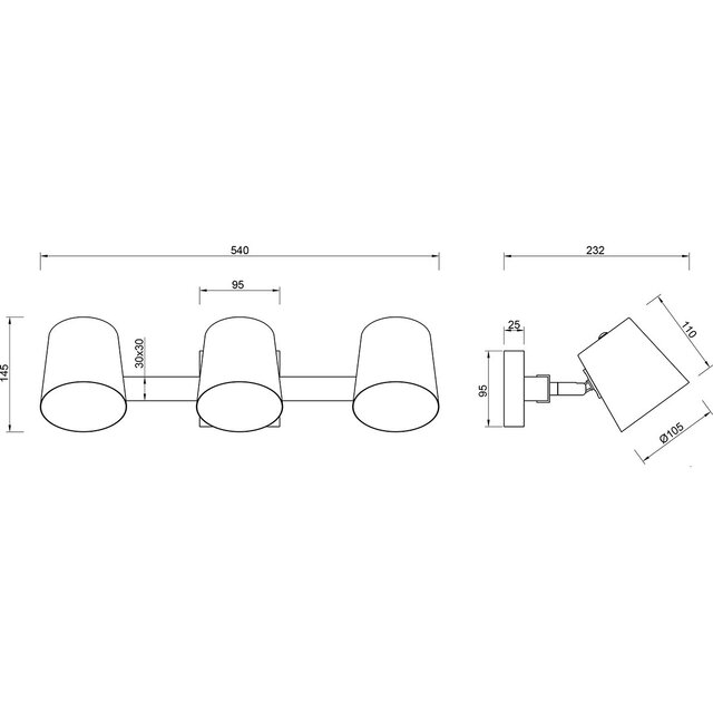HLW LED LED Plafondspot - Trion Bimm - E14 Fitting - 3-lichts - Rond - Antiek Nikkel - Aluminium