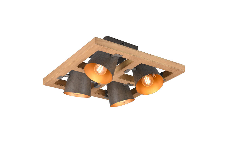 HLW LED LED Plafondspot - Trion Bimm - E14 Fitting - 4-lichts - Rond - Antiek Nikkel - Aluminium HLW LED LED Plafondspot - Trion Bimm - E14 Fitting - 4-lichts - Rond - Antiek Nikkel - Aluminium