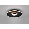 HLW LED LED Ceiling Lamp - Bathroom Lamp - Trion Asmaya - Surface Mounted Round 35W - Splashproof IP44 - Dimmable - Warm White 3000K - Matte Black - Aluminum