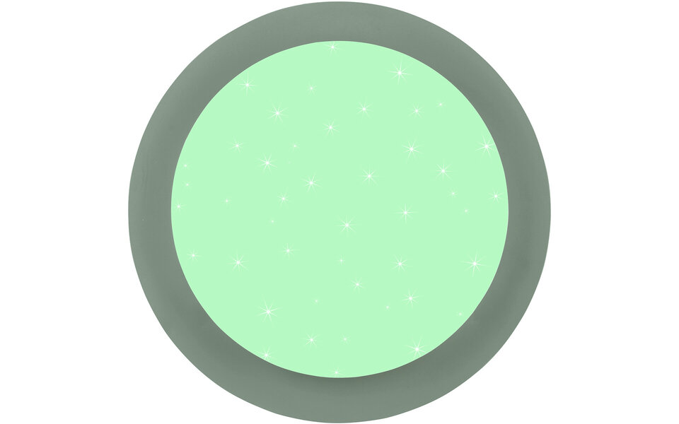 HLW LED LED Ceiling Light - Bathroom Light - Trion Frozen - 12W - RGBW - Dimmable - Remote Control - Star Light - Round - Matte White - Plastic