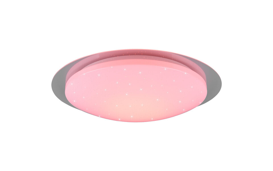 HLW LED LED Ceiling Light - Bathroom Light - Trion Frozen - 18.5W - RGBW - Dimmable - Remote Control - Star Light - Round - Matte White - Plastic HLW LED LED Ceiling Light - Bathroom Light - Trion Frozen - 18.5W - RGBW - Dimmable - Remote Control - Star Light - Round - Matte White - Plastic