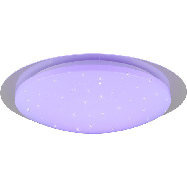 HLW LED LED Ceiling Light - Bathroom Light - Trion Frozen - 18.5W - RGBW - Dimmable - Remote Control - Star Light - Round - Matte White - Plastic HLW LED LED Ceiling Light - Bathroom Light - Trion Frozen - 18.5W - RGBW - Dimmable - Remote Control - Star Light - Round - Matte White - Plastic