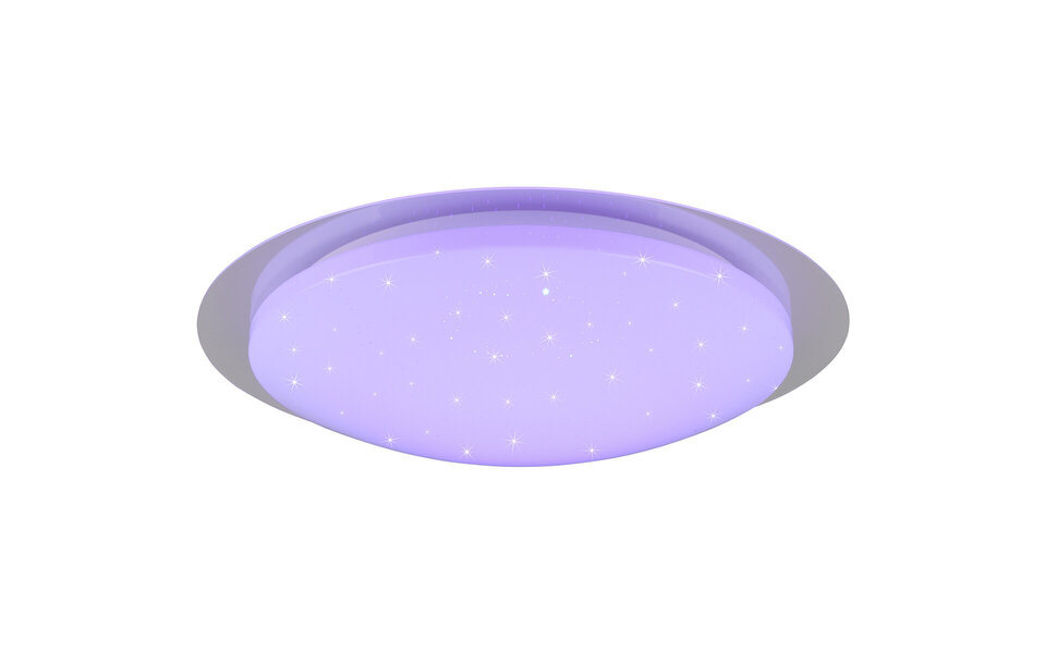 HLW LED LED Ceiling Light - Bathroom Light - Trion Frozen - 18.5W - RGBW - Dimmable - Remote Control - Star Light - Round - Matte White - Plastic HLW LED LED Ceiling Light - Bathroom Light - Trion Frozen - 18.5W - RGBW - Dimmable - Remote Control - Star Light - Round - Matte White - Plastic