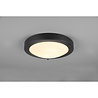 HLW LED LED Ceiling Light - Bathroom Light - Trion Condi - Surface Mounted Round - Splashproof IP44 - E27 Fitting - Matte Black Aluminum - Ø310mm