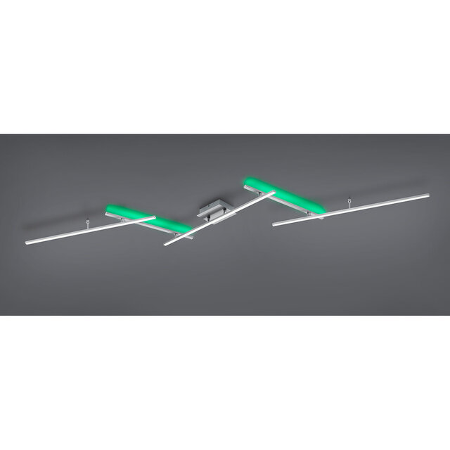 HLW LED LED Plafondlamp - Trion Ardino - 22W - Aanpasbare Kleur - RGBW - Dimbaar - Afstandsbediening - Rechthoek - Mat Nikkel - Aluminium HLW LED LED Plafondlamp - Trion Ardino - 22W - Aanpasbare Kleur - RGBW - Dimbaar - Afstandsbediening - Rechthoek - Mat Nikkel - Aluminium