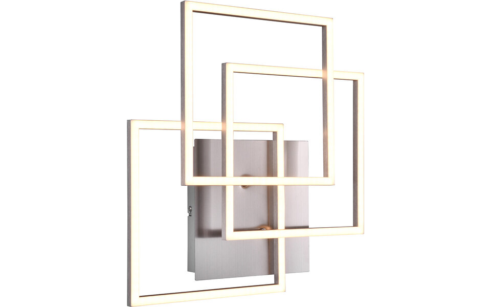 HLW LED LED Ceiling Light - Trion Mibal - 28W - Adjustable Color - Remote Control - Dimmable - Rectangle - Matte Nickel - Aluminum