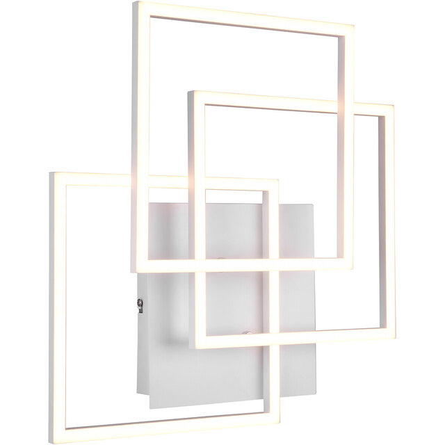 HLW LED LED Plafondlamp - Trion Mibal - 28W - Aanpasbare Kleur - Afstandsbediening - Dimbaar - Rechthoek - Mat Wit - Aluminium