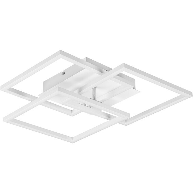 HLW LED LED Ceiling Light - Trion Mibal - 28W - Adjustable Color - Remote Control - Dimmable - Rectangle - Matte White - Aluminum