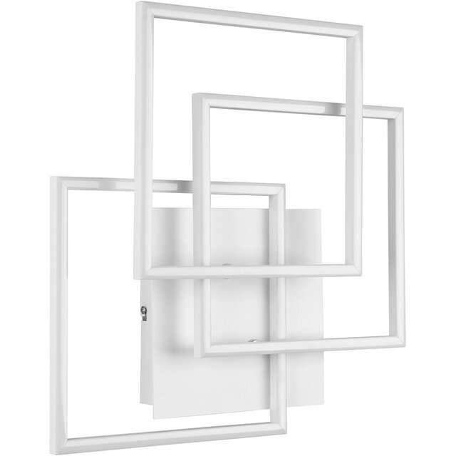 HLW LED LED Plafondlamp - Trion Mibal - 28W - Aanpasbare Kleur - Afstandsbediening - Dimbaar - Rechthoek - Mat Wit - Aluminium