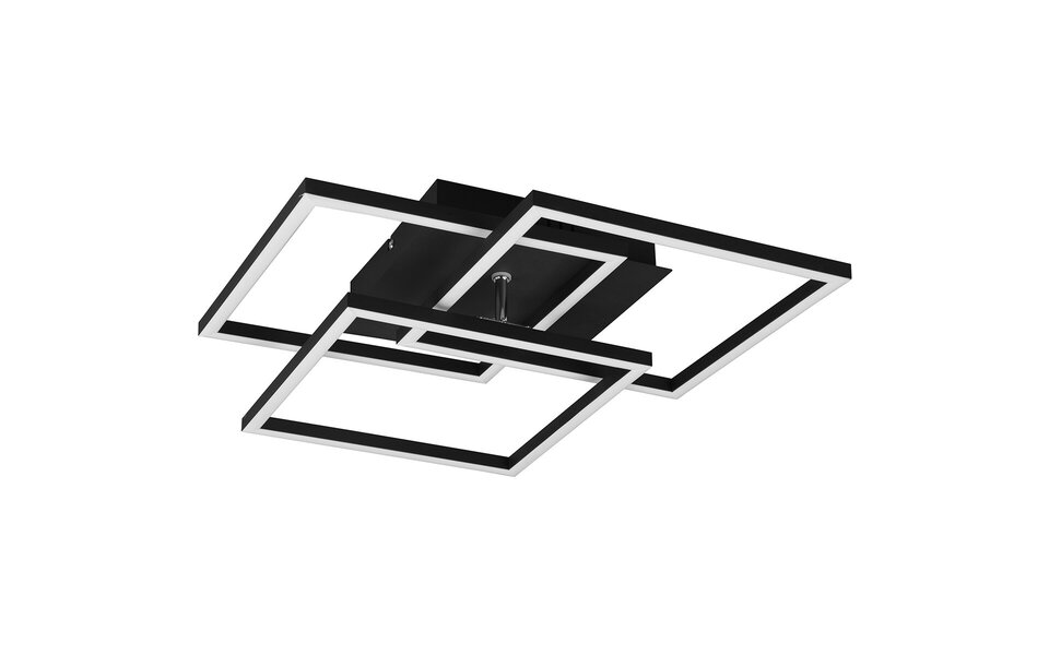 HLW LED LED Ceiling Lamp - Trion Mibal - 28W - Adjustable Color - Remote Control - Dimmable - Rectangle - Matte Black - Aluminum HLW LED LED Ceiling Lamp - Trion Mibal - 28W - Adjustable Color - Remote Control - Dimmable - Rectangle - Matte Black - Aluminum
