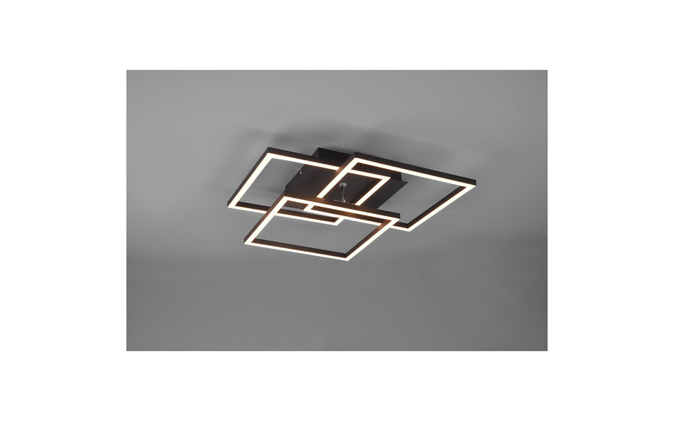 HLW LED LED Ceiling Lamp - Trion Mibal - 28W - Adjustable Color - Remote Control - Dimmable - Rectangle - Matte Black - Aluminum HLW LED LED Ceiling Lamp - Trion Mibal - 28W - Adjustable Color - Remote Control - Dimmable - Rectangle - Matte Black - Aluminum