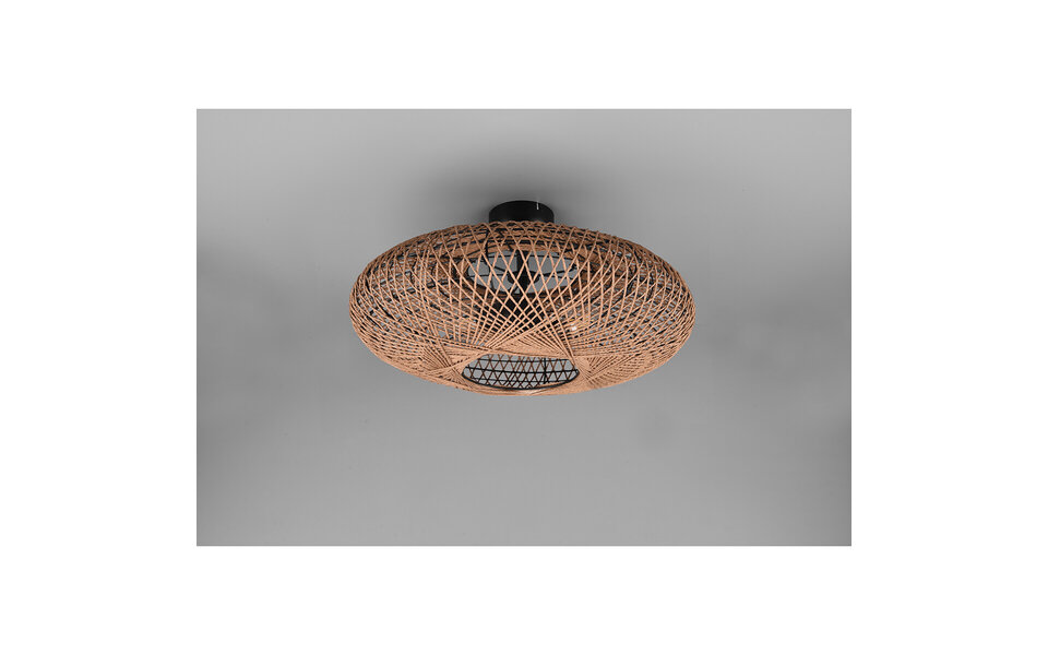 HLW LED LED Ceiling Lamp - Ceiling Lighting - Trion Hetra - E27 Fitting - 2 Lights - Round - Matte Black - Aluminum