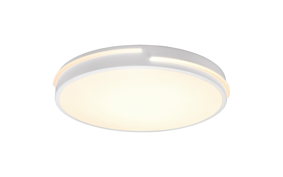 HLW LED LED Plafondlamp - Plafondverlichting - Trion Tocomo - 24W - Dimbaar - Aanpasbare Kleur - Afstandsbediening - Rond - Mat Wit - Aluminium