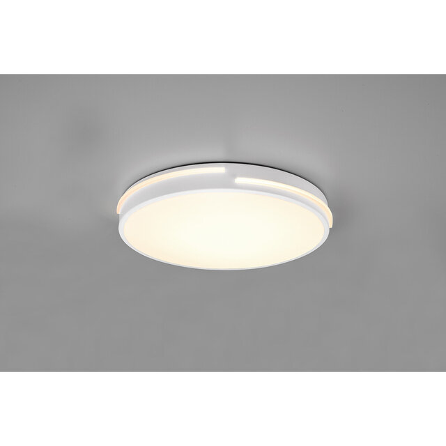 HLW LED LED Plafondlamp - Plafondverlichting - Trion Tocomo - 24W - Dimbaar - Aanpasbare Kleur - Afstandsbediening - Rond - Mat Wit - Aluminium