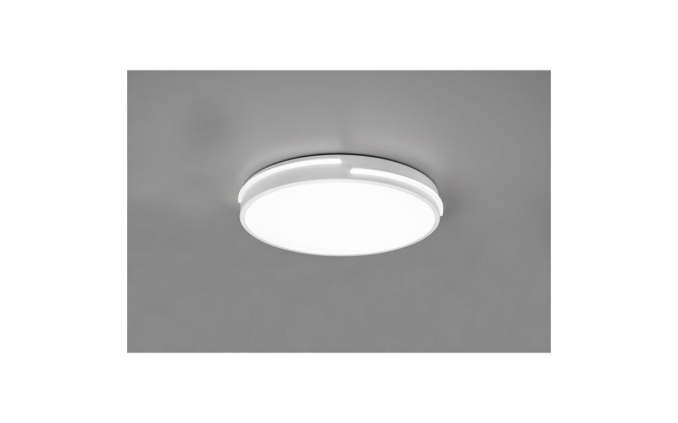 HLW LED LED Plafondlamp - Plafondverlichting - Trion Tocomo - 24W - Dimbaar - Aanpasbare Kleur - Afstandsbediening - Rond - Mat Wit - Aluminium