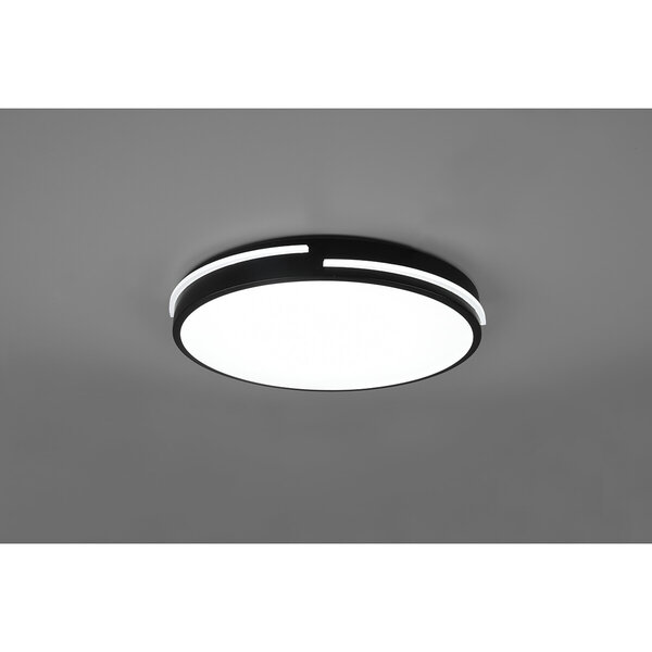 HLW LED LED Plafondlamp - Plafondverlichting - Trion Tocomo - 24W - Dimbaar - Aanpasbare Kleur - Afstandsbediening - Rond - Mat Zwart - Aluminium HLW LED LED Plafondlamp - Plafondverlichting - Trion Tocomo - 24W - Dimbaar - Aanpasbare Kleur - Afstandsbediening - Rond - Mat Zwart - Aluminium