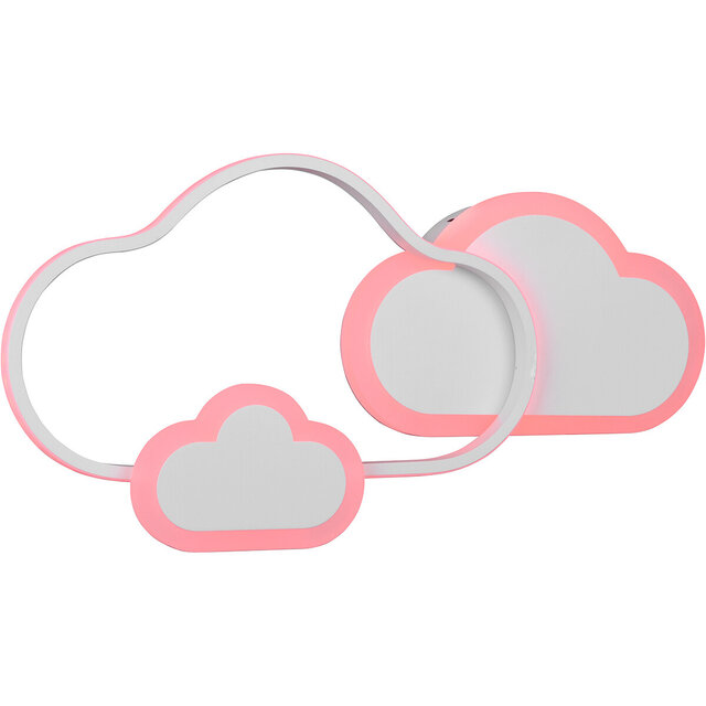 HLW LED LED Ceiling Light - Ceiling Lighting - Trion Claudia - 29W - Warm White 3000K - RGBW - Dimmable - Remote Control - Round - Matte White - Plastic