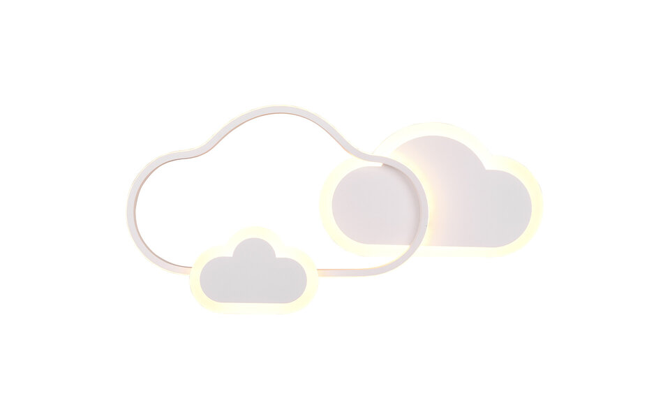 HLW LED LED Ceiling Light - Ceiling Lighting - Trion Claudia - 29W - Warm White 3000K - RGBW - Dimmable - Remote Control - Round - Matte White - Plastic