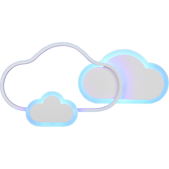 HLW LED LED Ceiling Light - Ceiling Lighting - Trion Claudia - 29W - Warm White 3000K - RGBW - Dimmable - Remote Control - Round - Matte White - Plastic