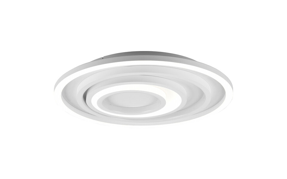 HLW LED LED Plafondlamp - Plafondverlichting - Trion Kamaro - 40W - Dimbaar - Aanpasbare Kleur - Afstandsbediening - Rond - Mat Wit - Aluminium