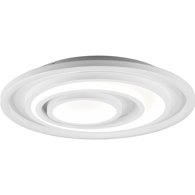 HLW LED LED Ceiling Light - Ceiling Lighting - Trion Kamaro - 40W - Dimmable - Adjustable Color - Remote Control - Round - Matte White - Aluminum